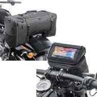 Set: Motorrad Hecktasche Craftride SQ1 Soziustasche für Chopper und Cruiser + Lenkertasche passend für Chopper / Custombike Smartphonehalter Craftride LB2 CB39614