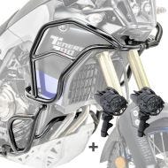 Set Sturzbügel oben unten + Scheinwerfer XL für Yamaha Tenere 700 19-21 Motoguard schwarz_1