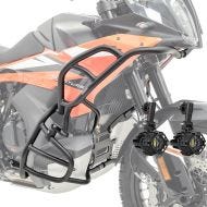 Set Paramotore + Faro ausiliario adatta a KTM 790 / 890 Adventure 23-24 Fendinebbia Motoguard SH27 nero