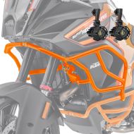 Set Sturzbügel oben + Zusatzscheinwerfer X21 passend für KTM 1290 Super Adventure R / S 21-24 Nebelscheinwerfer Motoguard orange