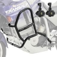 Set Sturzbügel + Zusatzscheinwerfer passend für Honda Transalp XL 600 V 87-99 Nebelscheinwerfer Motoguard MK17