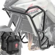 Set Defensas + bolsas apto para Honda Transalp XL 750 23-24 Motoguard KT12 negro