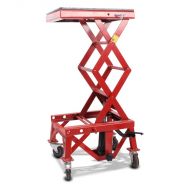 Motocross Hydraulic Scissor Lift Dolly ConStands Cross-Lift XL with castors in red
