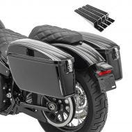 Hard saddlebags Set for Suzuki Intruder C 1800 R / RT Craftride Dallas 23Ltr incl. Fixation Kit