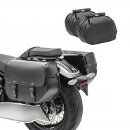 Motorbike Saddlebag right and left Craftride Kentucky 30Ltr Side Bag Set Chopper black
