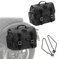 Set 2x Motorrad Satteltaschen + Halter Seitentaschen Craftride CV1 schwarz_1