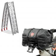 Set: aluminium loading ramp max. 340 kg folding for scooter quad ATV + Tail Bag SX70 Rear Seat Bag 70Ltr waterproof in 