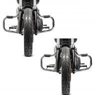 2x Sturzbügel für Harley Davidson Dyna Fat Bob 08-17 Craftride Mustache chrom Spar-Set_1