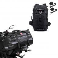 Set: Rucksack HK4 Hecktasche inkl. Spanngurte 45Ltr schwarz + Hecktasche Drybag XB50 Wasserdicht Volumen 50l_1