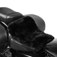 Motorbike Cushion Seat Pad Sheepskin Tourtecs 46x30 cm in black