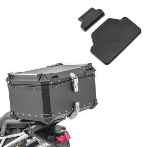 Set motocyklového hliníkového horního kufru 65L + polštář zadního polštáře Bagtecs XB65 hliníkový horní kufr černý
