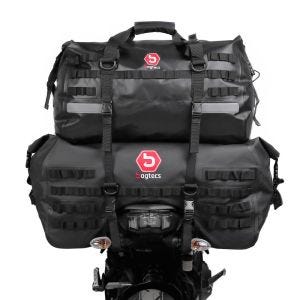 Motorrad Hecktasche Set Bagtecs SX70 + XB50 Volumen 120 L Dry Bag Wasserdicht_1