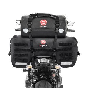 taška na zadní motociklu Bagtecs SX70 + XF30 objem 100 l voděodolný suchý vak