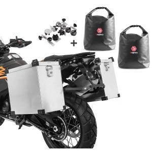 Set Motorrad Alukoffer Bagtecs Namib 2x35l + Drybag Innentaschen + Anbaukit Seitenkoffer_1