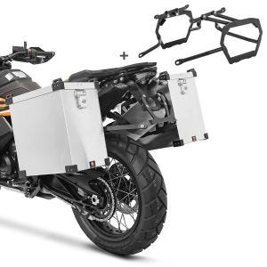 Alu Koffer Set für BMW R 1200 GS 04-12 Namib 35-40 L mit  Kofferträger_1