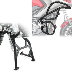 Sturzbügel + Hauptständer Set für Honda NC 700 X 12-13 oben und unten Schutzbügel Motoguard_1