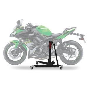 Keskiteline yhteensopiva Kawasaki Ninja 650 17-24 mustan moottoripyörän tunkin kanssa ConStands Power-Classic