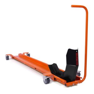 Moottoripyörän ohjauskisko keinulla ConStands Smart Mover 450 kg:n painoon asti oranssina