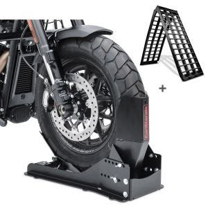 Set SW14 Motorradwippe Constands Easy Vario Fix und Auffahrrampe Alu V schwarz_1