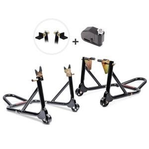 Set SM10 Montageständer Motorradheber ConStands Set und Bremsscheibenschloss mit Alarm 120 dB Diebstahlschutz_1
