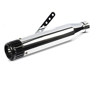 Craftride Auspuff Straight Motorrad Endschalldämpfer Slip-On Caferacer chrom_1