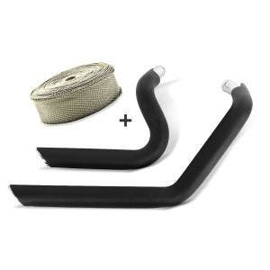 Set Endschalldämpfer Short Shot und Hitzeschutzband Craftride 10m für Harley Davidson Sportster 883 Custom 04-10 titan_1