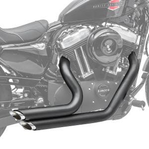 Krátké výfukové potrubí kompatibilní s Harley Davidson Sportster 1200 Nightster 08-12 black Craftride
