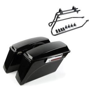 Koffer Set für Harley Dyna 08-17 Craftride Seitenkoffer mit Kofferträger_0