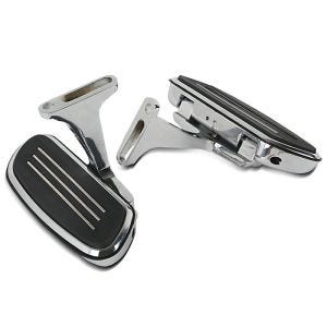 Sozius Trittbretter Harley Davidson Touring 93-20 Craftride CF2 mit Halter chrom_1