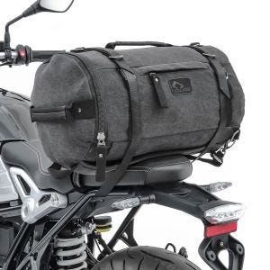 taška na zadní motociklu vintage 25L plátěný batoh role zavazadla šedá Craftride