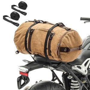 Motorrad Rucksack Craftride VG8 Hecktasche Vintage 35Ltr inkl. Spanngurte braun_1