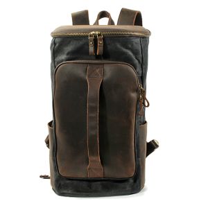 Retro Rucksack Craftride VG7 Gepäckrolle Vintage 25L schwarz_1