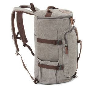 Retro batoh Craftride VG5 roletka na zavazadla Vintage 30L světle šedá