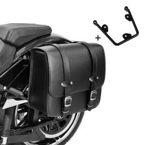 Satulalaukku pidikkeellä, joka on yhteensopiva Kawasaki Vulcan S / Café 15-24 Reno 17l vasemman puolen laukun kanssa Craftride