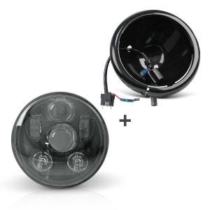 LED Scheinwerfer Set 5,75 Zoll für Harley Sportster Forty-Eight 48 10-20 schwarz Craftride C6_1