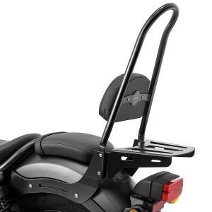 Sissybar für Honda Rebel 500 17-20 Craftride Fast Rider-XL inkl. Gepäckträger schwarz_0