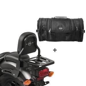 Sissybar XS3 + Hecktasche RB1 für Kawasaki Vulcan S / Café 15-19 mit Gepäckträger Craftride_1
