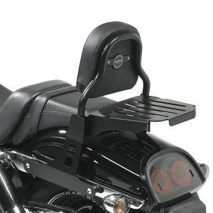 Sissy bar CSS Fix yhteensopiva Harley Davidson Dyna Fat Bob 10-17 kanssa, jossa tavarateline musta Craftride
