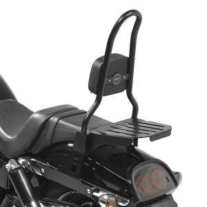 Sissy bar CSL Fix yhteensopiva Harley Davidson Dyna Fat Bob 10-17 kanssa, jossa tavarateline musta Craftride