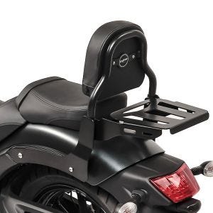Sissy bar XS3 yhteensopiva Kawasaki Vulcan S / Café 15-24 kanssa, jossa tavarateline musta Craftride