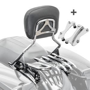 Sissybar mit Gepäckträger XB und Montagekit für Harley Touring 14-20 chrom Craftride_1
