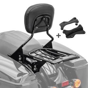 Sissybar mit Gepäckträger AW und Montagekit für Harley Touring 14-20 schwarz Craftride_1