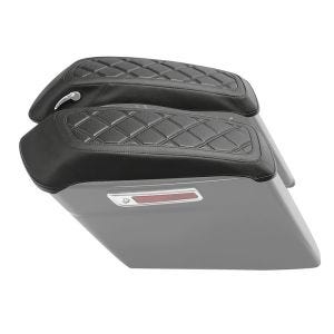 Cover til sidekasselåg kompatibel med Harley Davidson Touring modeller 14-24 Cover Craftride sort