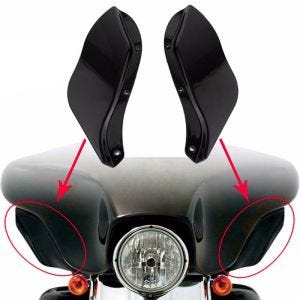 Vzduchové deflektory Side Wings kompatibilní s Harley Davidson Touring 96-13 black Craftride