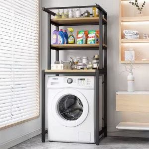 Waschmaschinenregal Divit WR2 Waschmaschinenschrank schwarz 69cm x 60cm x 177 cm DPL1