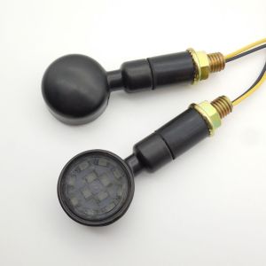 LED-ajovalovilkut Honda CBR 1100 XX / CBR 500 R E-merkillä Lumitecs RV299 2 kpl mustaksi sävytetty