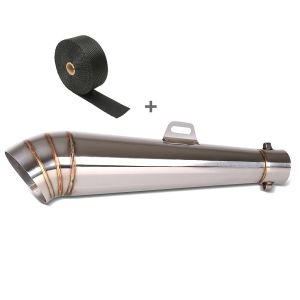 Set SA5 Auspuff GP-S Edelstahl und Hitzeschutzband für BMW K 100 / K 75 S Zaddox_1