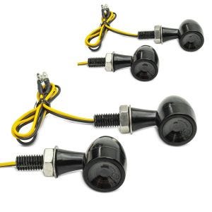 2x LED-merkkivalot moottoripyörä Lumitecs BL18 E-merkillä edessä-takana selkeä taloudellinen setti