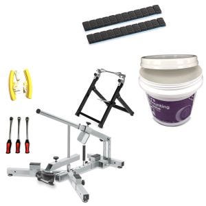 Renkaanasennuslaitesarja MD4N + setti: tasapainotuspainot 2 kpl 12x5g + asennustahna 3kg