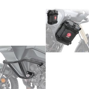 Crash bar kompatibel med Yamaha Tracer 9 / GT 21-24 motor + sæt crash bar tasker 2x 6 liter